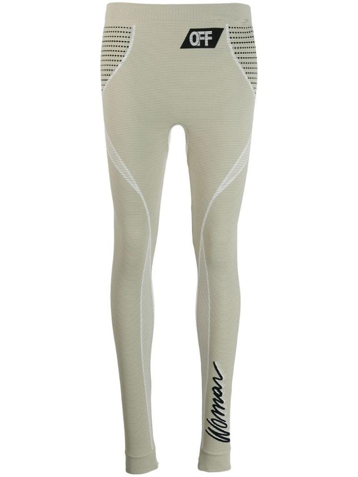 Off-white Logo Leggings - Grey