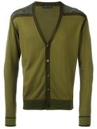 Etro Contrast Cardigan, Men's, Size: Xl, Green, Cotton