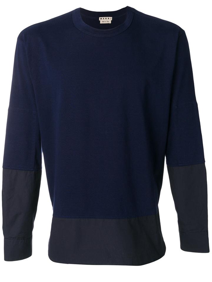 Marni Panelled Jumper - Blue