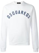 Dsquared2 Vintage Effect Logo Sweatshirt, Men's, Size: Xl, White, Cotton
