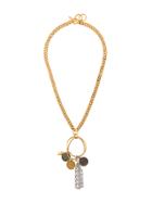 Sonia Rykiel Asymmetric Medal Necklace - Metallic