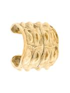 Saint Laurent Opyum Crocodile Textured Cuff - Yellow & Orange