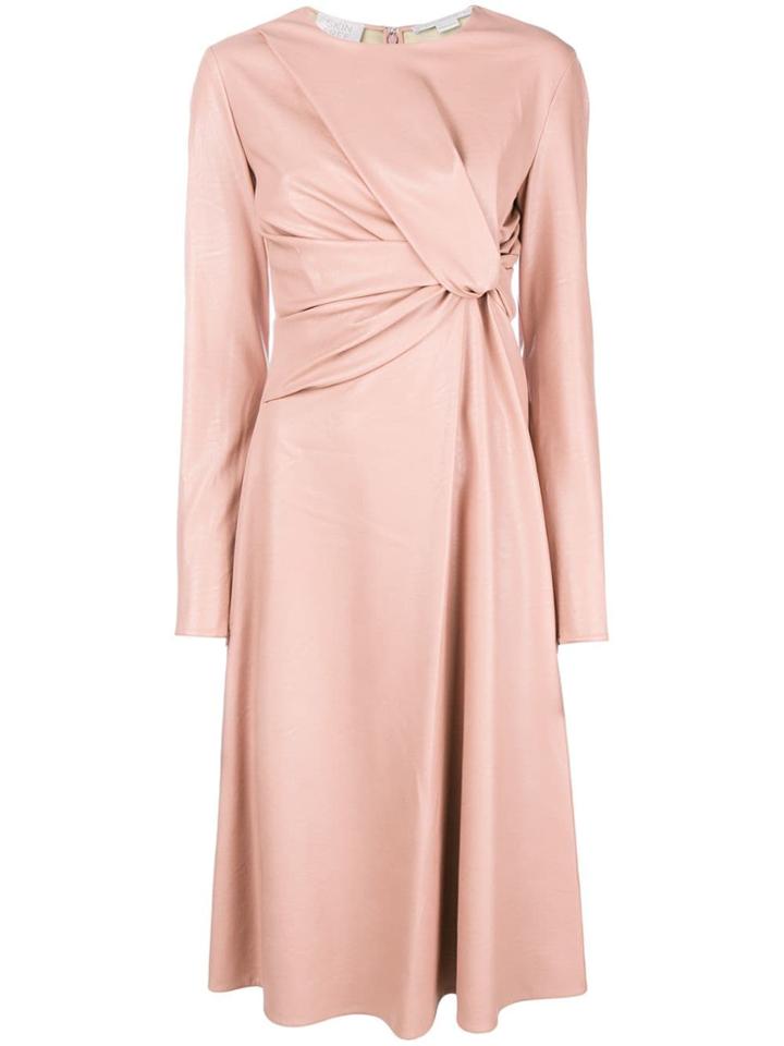 Stella Mccartney Knot Front Midi Dress - Pink & Purple