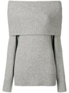 Joseph Off-the-shoulder Sweater - Grey