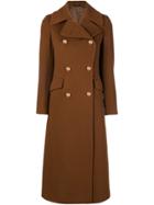 Tagliatore Long Buttoned Coat - Brown