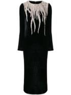 Christian Pellizzari Embroidery Strass Short Dress - Black