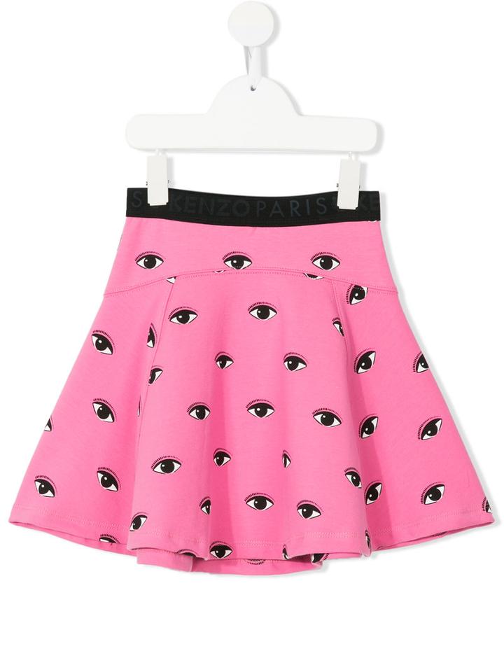 Kenzo Kids - Eyes Skirt - Kids - Cotton/polyamide/spandex/elastane - 12 Yrs, Pink/purple