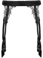 Fleur Of England Onyx Suspenders - Black