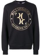 Billionaire Logo Print Sweatshirt - Black