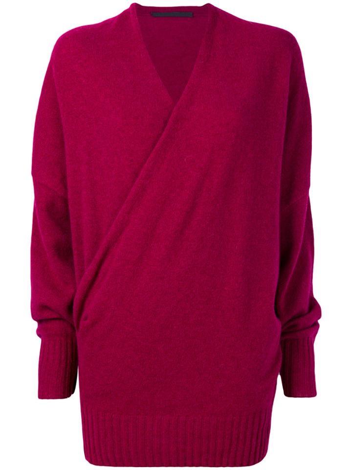 Haider Ackermann Crossover Front Jumper - Pink & Purple