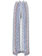 Chloé Bandanna Print Split Trousers - Blue