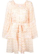 Lisa Marie Fernandez Floral Frilled Dress - Yellow & Orange