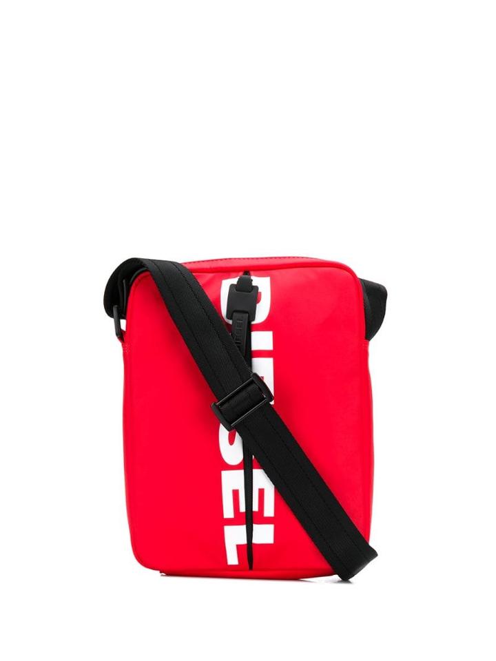 Diesel Contrast Logo Messenger Bag - Red