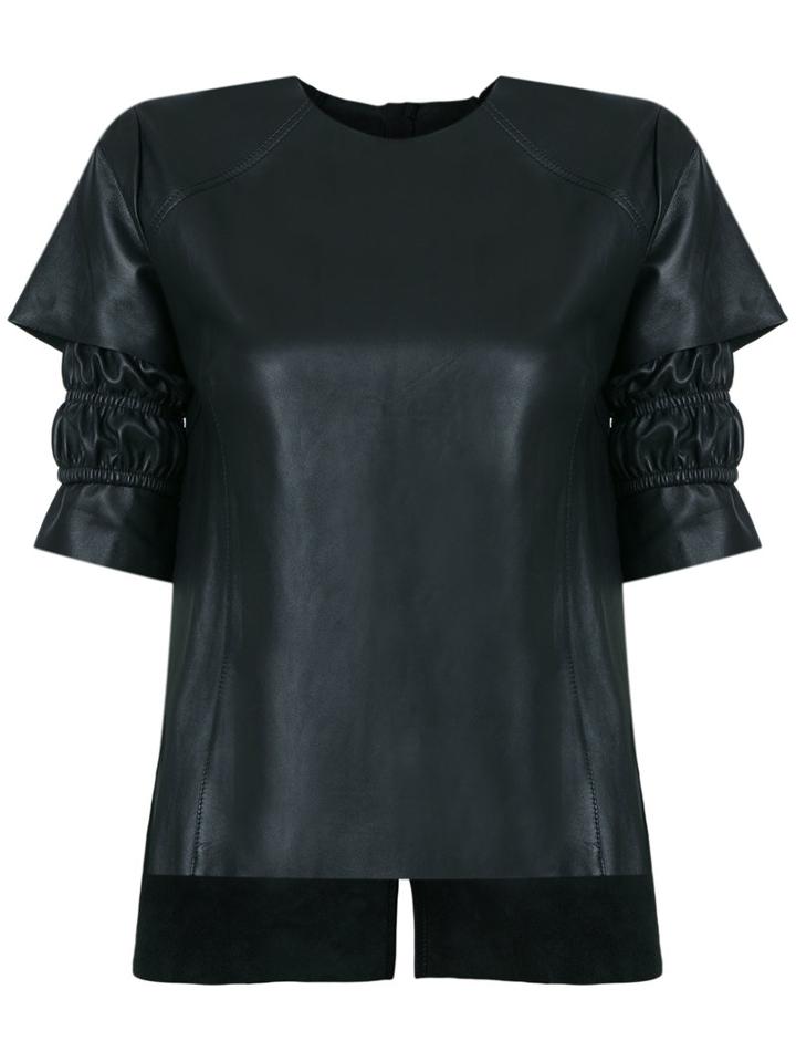 Leather Top - Women - Leather - P, Black, Leather, Andrea Bogosian
