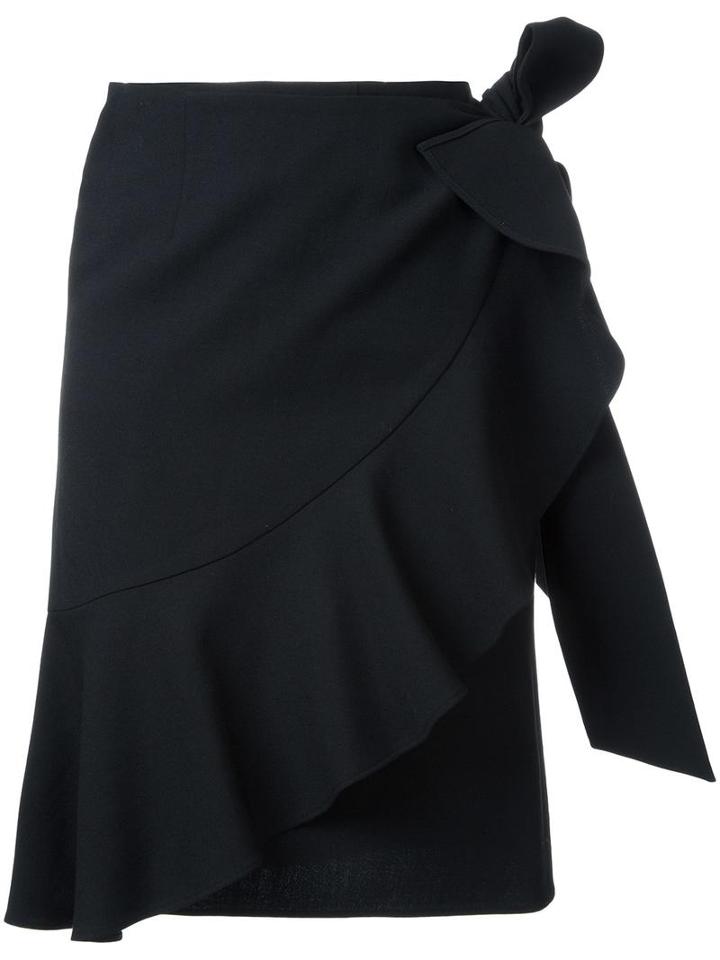 Goen.j Ruffled Skirt, Women's, Size: Medium, Black, Polyester/spandex/elastane/wool/bemberg