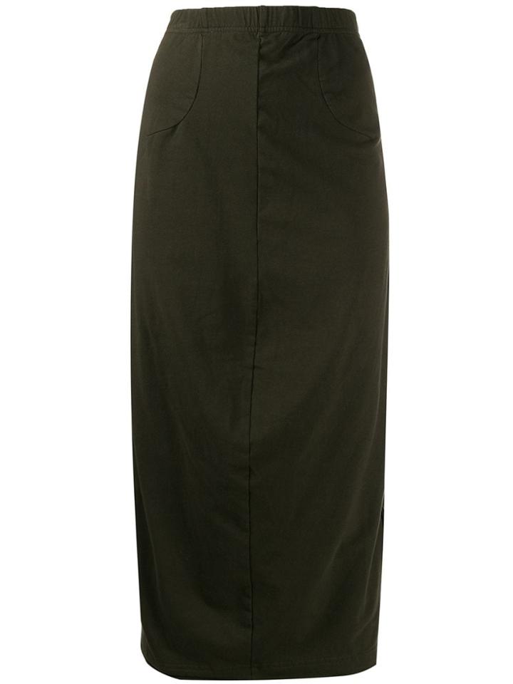 Rundholz Black Label Raw Hem Midi Skirt - Green