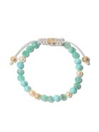 Shamballa Jewels 18kt Yellow Gold, Diamond & Emerald Beaded