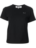 Comme Des Garçons Play Embroidered Heart T-shirt, Women's, Size: Large, Black, Cotton