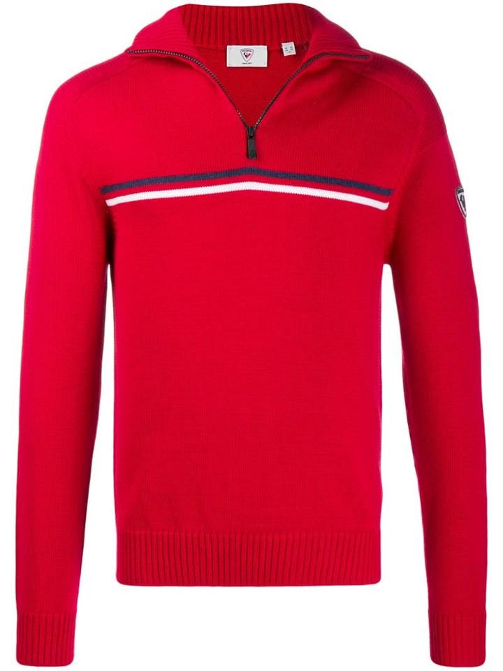 Rossignol Zipped Neck Jumper - Red