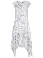 Sies Marjan Printed Draped Dress - White