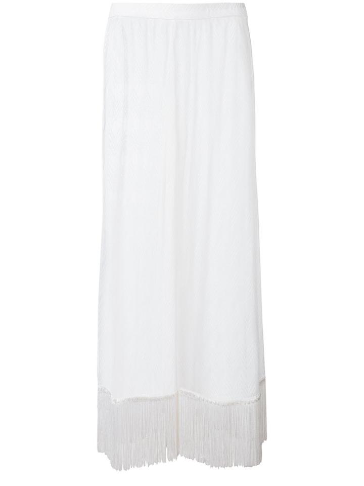 Missoni - Sheer Tassel Trousers - Women - Viscose - 42, White, Viscose
