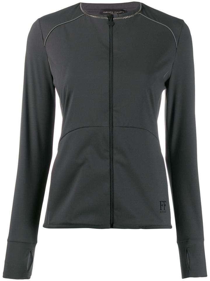 Fabiana Filippi Fitted Track Jacket - Grey