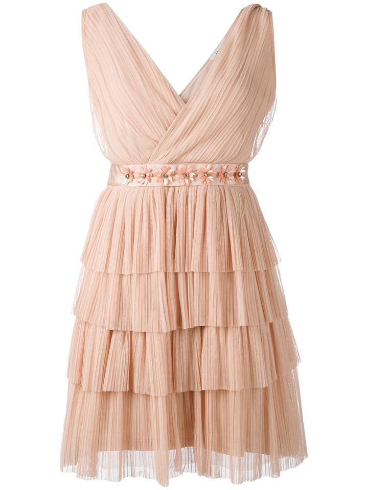 Blugirl - Tulle Dress - Women - Cotton/polyester - 40, Nude/neutrals, Cotton/polyester