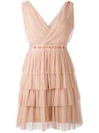 Blugirl - Tulle Dress - Women - Cotton/polyester - 40, Nude/neutrals, Cotton/polyester