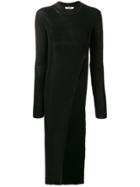 Jil Sander Long Side Slit Sweater - Black