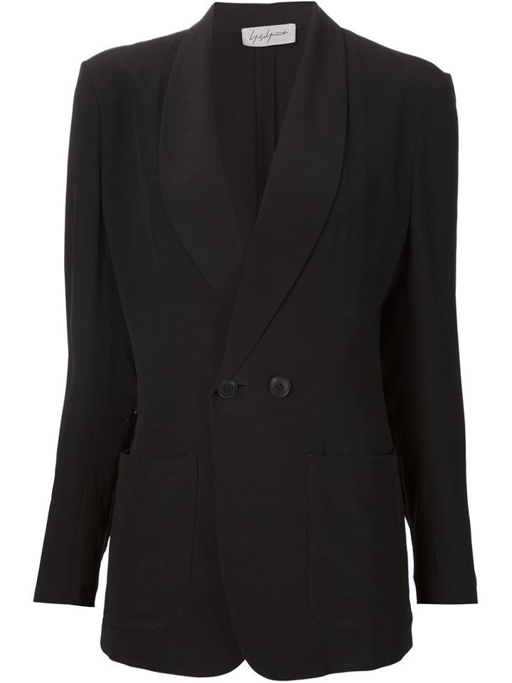 Yohji Yamamoto Double Breasted Blazer, Women's, Size: 1, Black, Silk