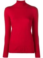 Liu Jo Studded Turtle-neck Sweater - Red