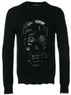 Alexander Mcqueen - Skull Print Top - Men - Cashmere/wool/brass - S, Black, Cashmere/wool/brass