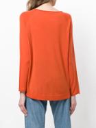 Luisa Cerano Long-sleeve Fitted Sweater - Yellow & Orange