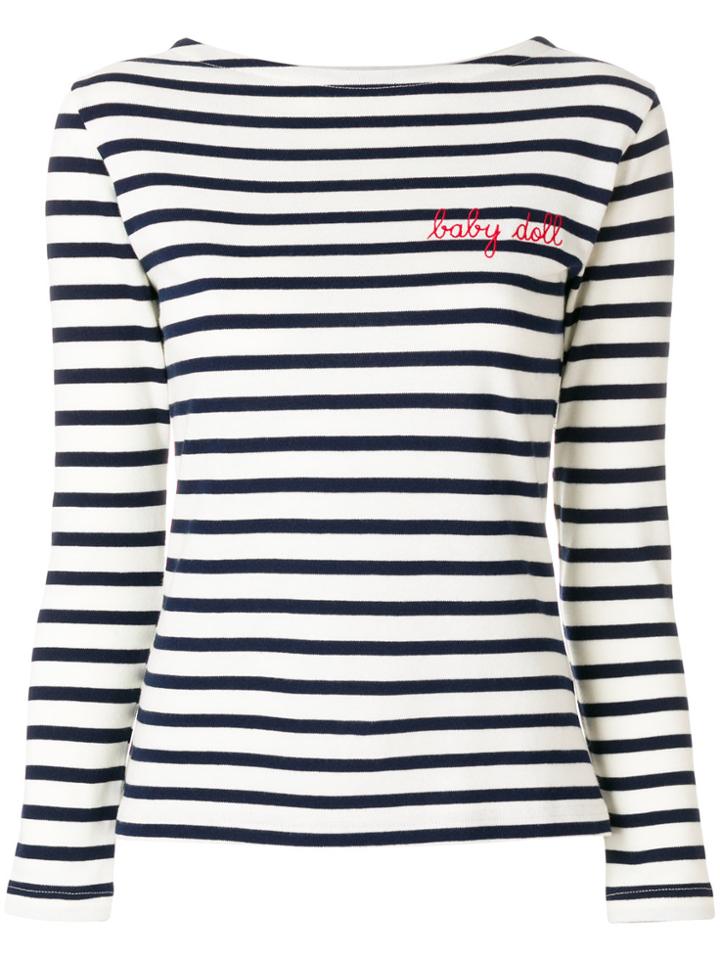 Maison Labiche Sailor Babydoll Sweater - White