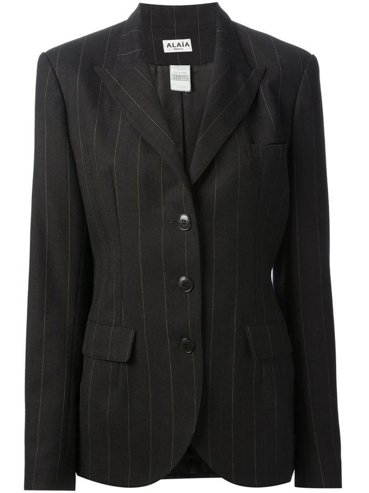 Alaïa Pre-owned Pinstriped Blazer - Black
