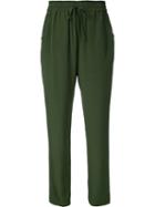 Aspesi - Tapered Trousers - Women - Silk - 42, Green, Silk