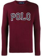 Polo Ralph Lauren Ribbed Knit Logo Sweatshirt - Red