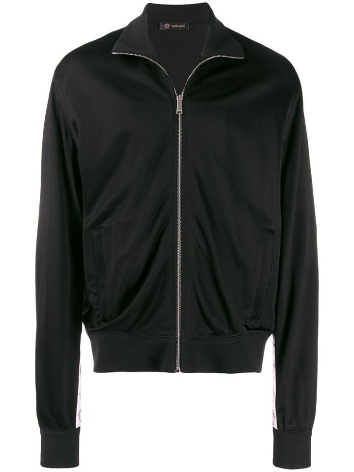 Versace Medusa Strap Detail Track Jacket - Black