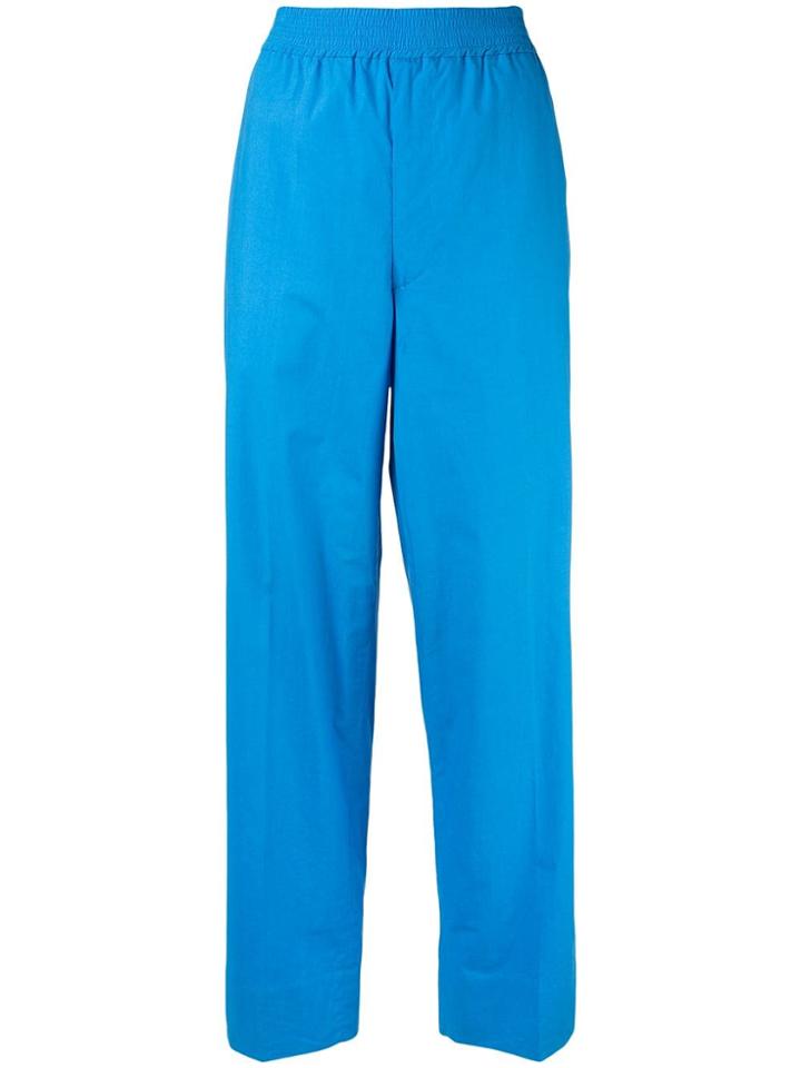 Hermès Pre-owned Elastic Waist Pants - Blue
