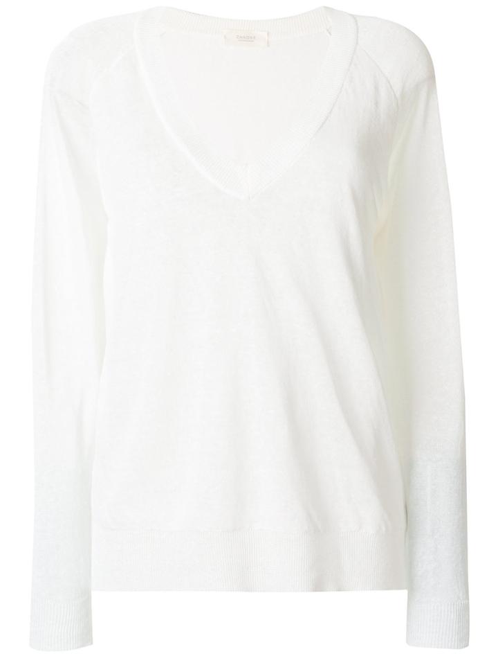 Zanone Classic Fitted Sweater - White