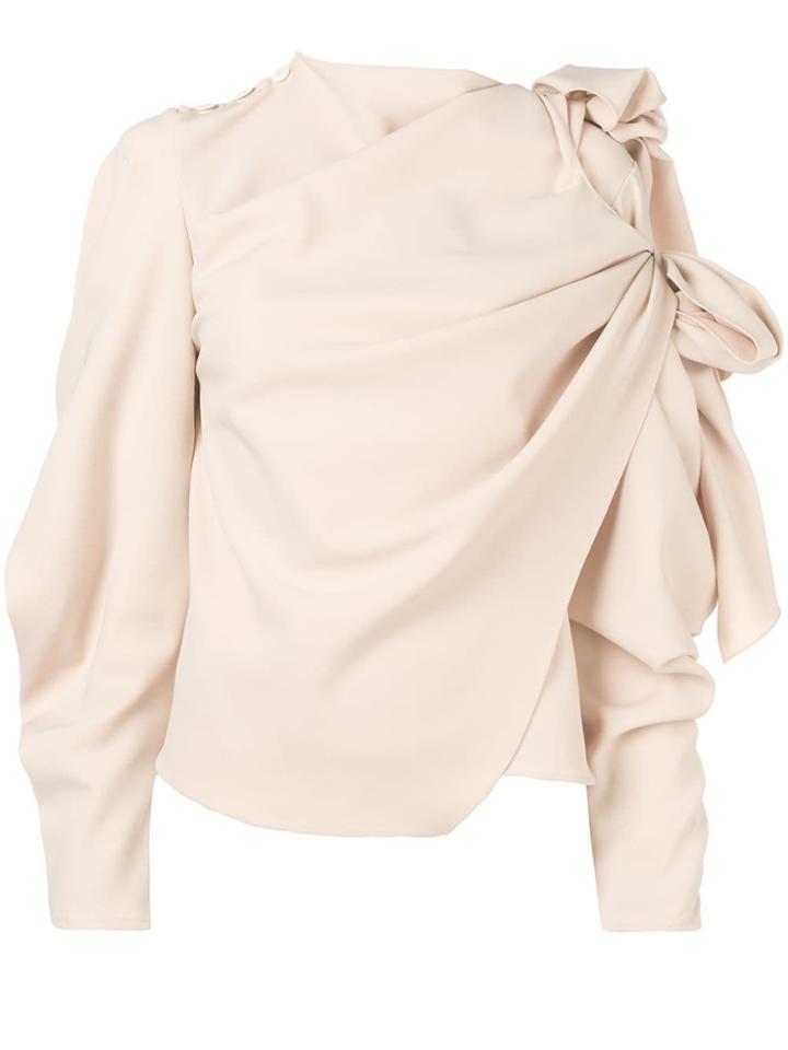 A.w.a.k.e. Asymmetric Blouse - Neutrals
