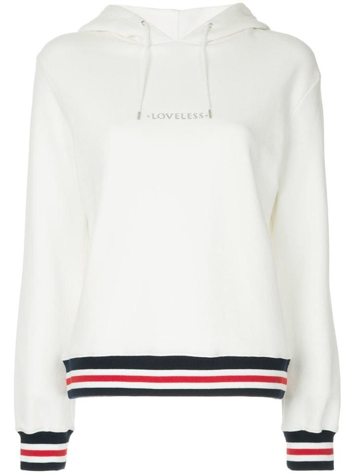 Loveless Logo Print Hoodie - White