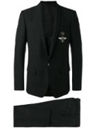 Dolce & Gabbana - Crowned Bee Suit - Men - Acetate/cupro/viscose/virgin Wool - 48, Black, Acetate/cupro/viscose/virgin Wool