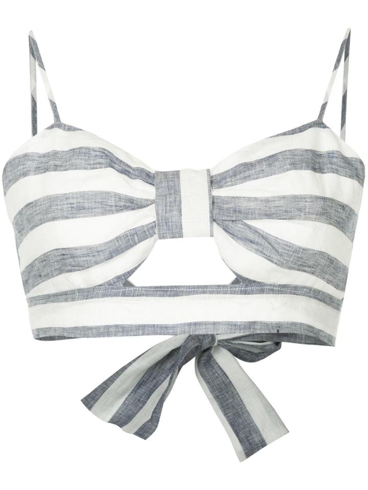 Suboo Newport Tie Back Crop Top - Blue