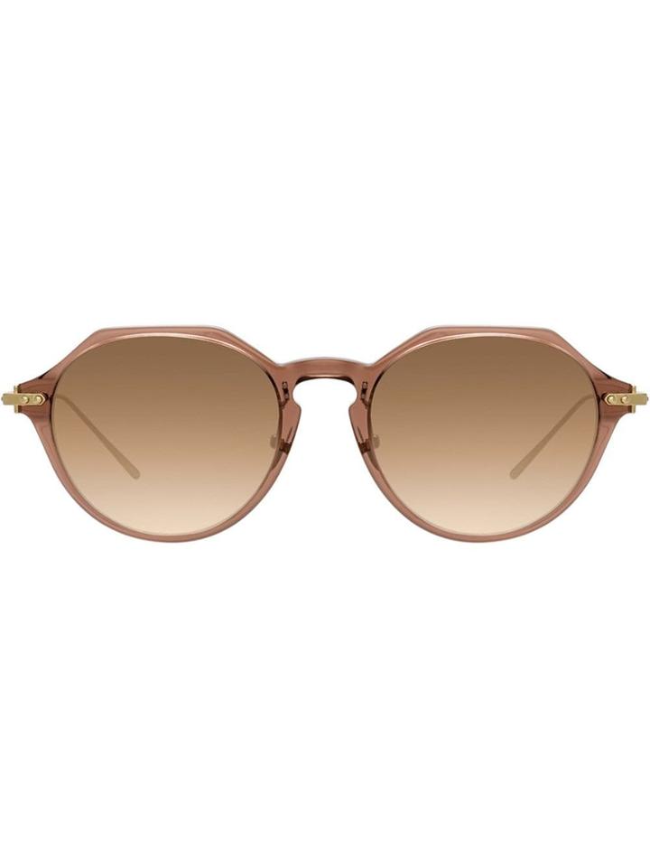 Linda Farrow Angular Sunglasses - Brown