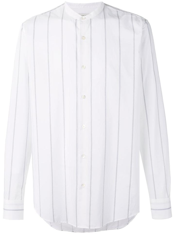 Dries Van Noten Pinstripe Shirt, Men's, Size: 48, White, Cotton
