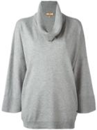 Fay Roll Neck Jumper, Women's, Size: Medium, Grey, Viscose/cashmere/wool