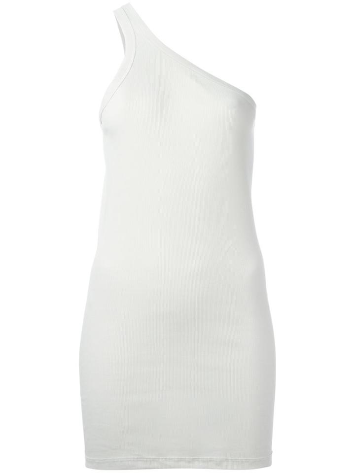 Rick Owens Drkshdw - One Shoulder Top - Women - Cotton - M, Women's, Grey, Cotton