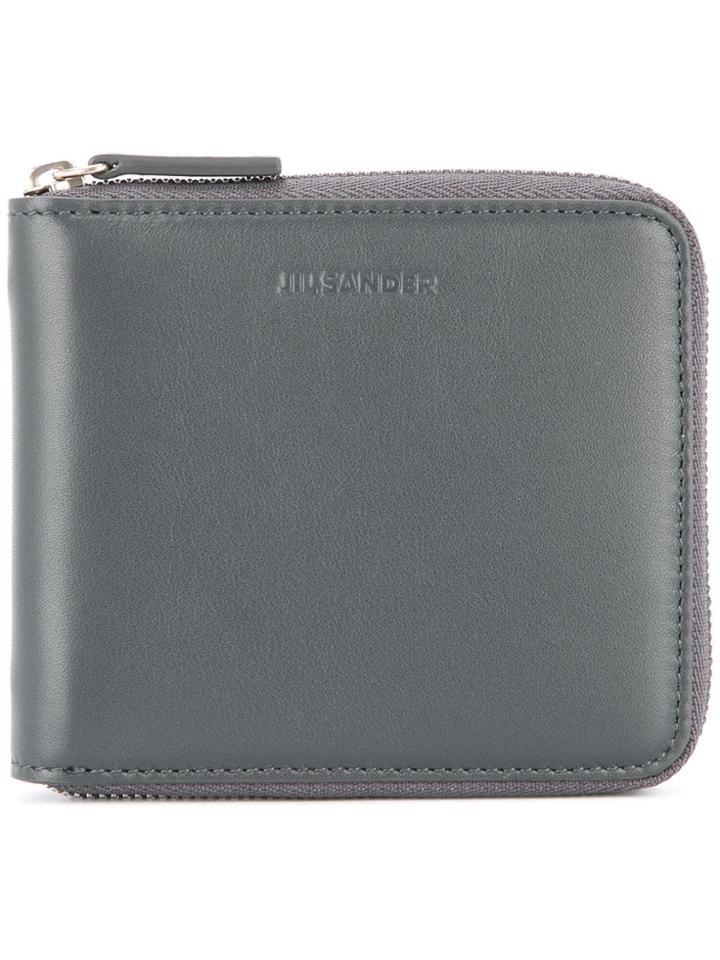 Jil Sander Zip-around Square Wallet - Grey
