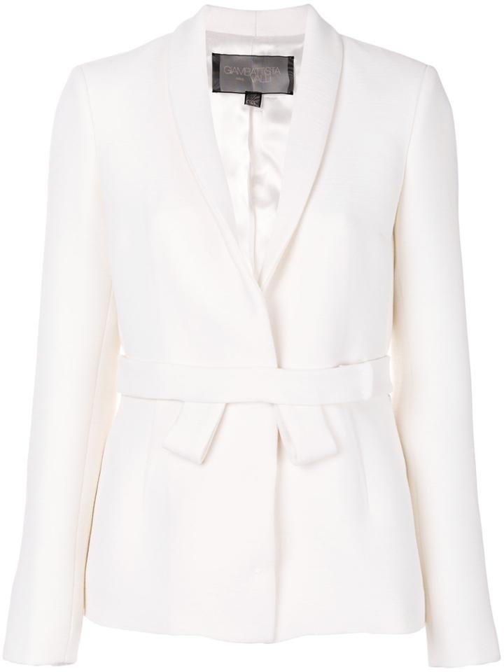 Giambattista Valli Belted Blazer - White